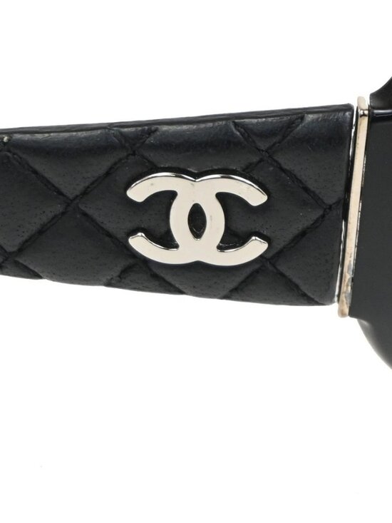 CHANEL CC Logo Matelasse Sunglasses Eye Wear Plastic Leather BK 5116-Q 30RL982 main image 2